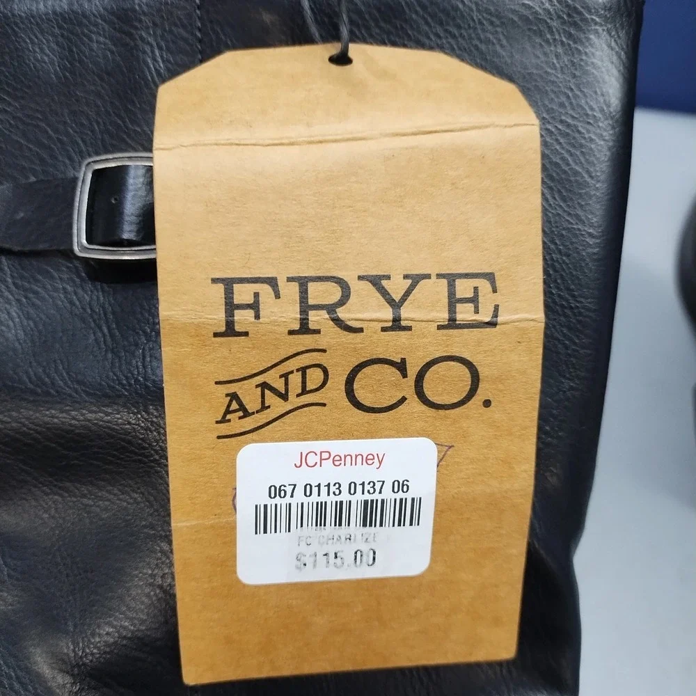 Frye & Co. Maeve Knee-High Biker Boots Womens 7.5M Black Air Cushioned Side Zip